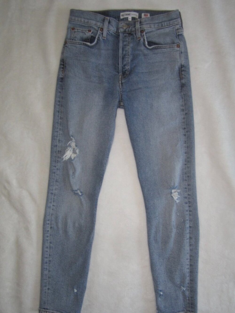 RE/DONE ORIGINALS Jeans High Rise Ankle Crop Stretch Mid 90s Wash Women’s 26
